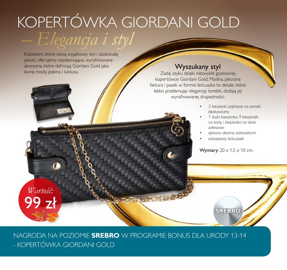 Katalog Oriflame 13 2015 bonus dla urody srebro kopertówka