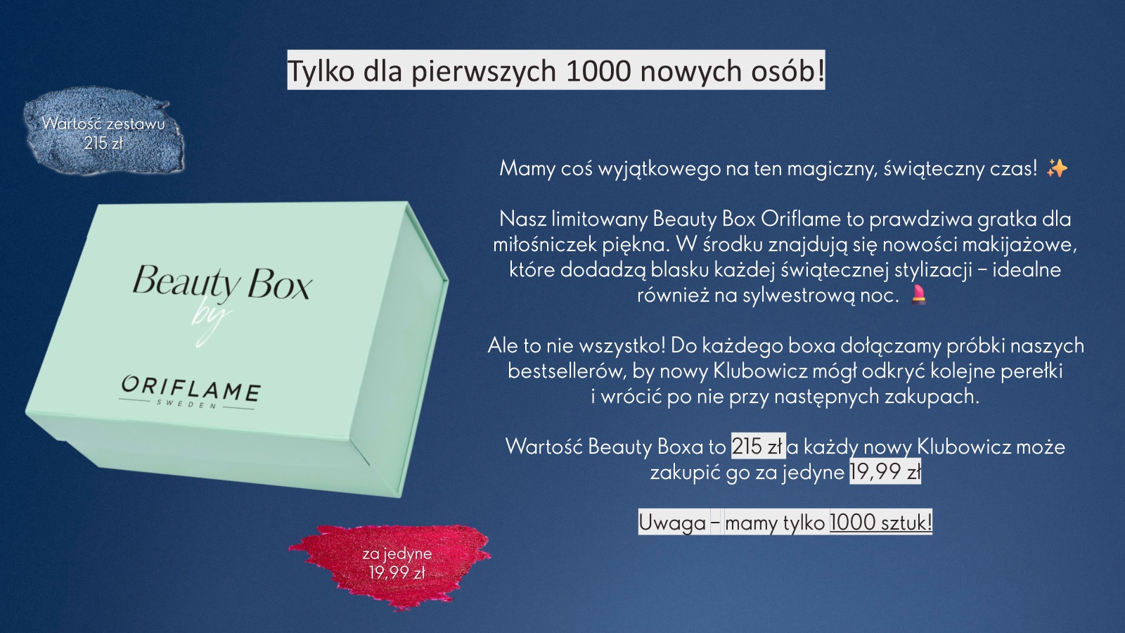 Sklep ORIFLAME Zniżki Nagrody dla nowych Klubowiczek